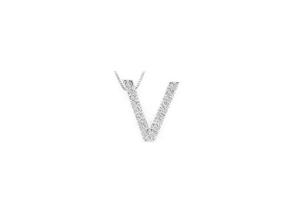 Rhodium Plated | Alphabet Pendants